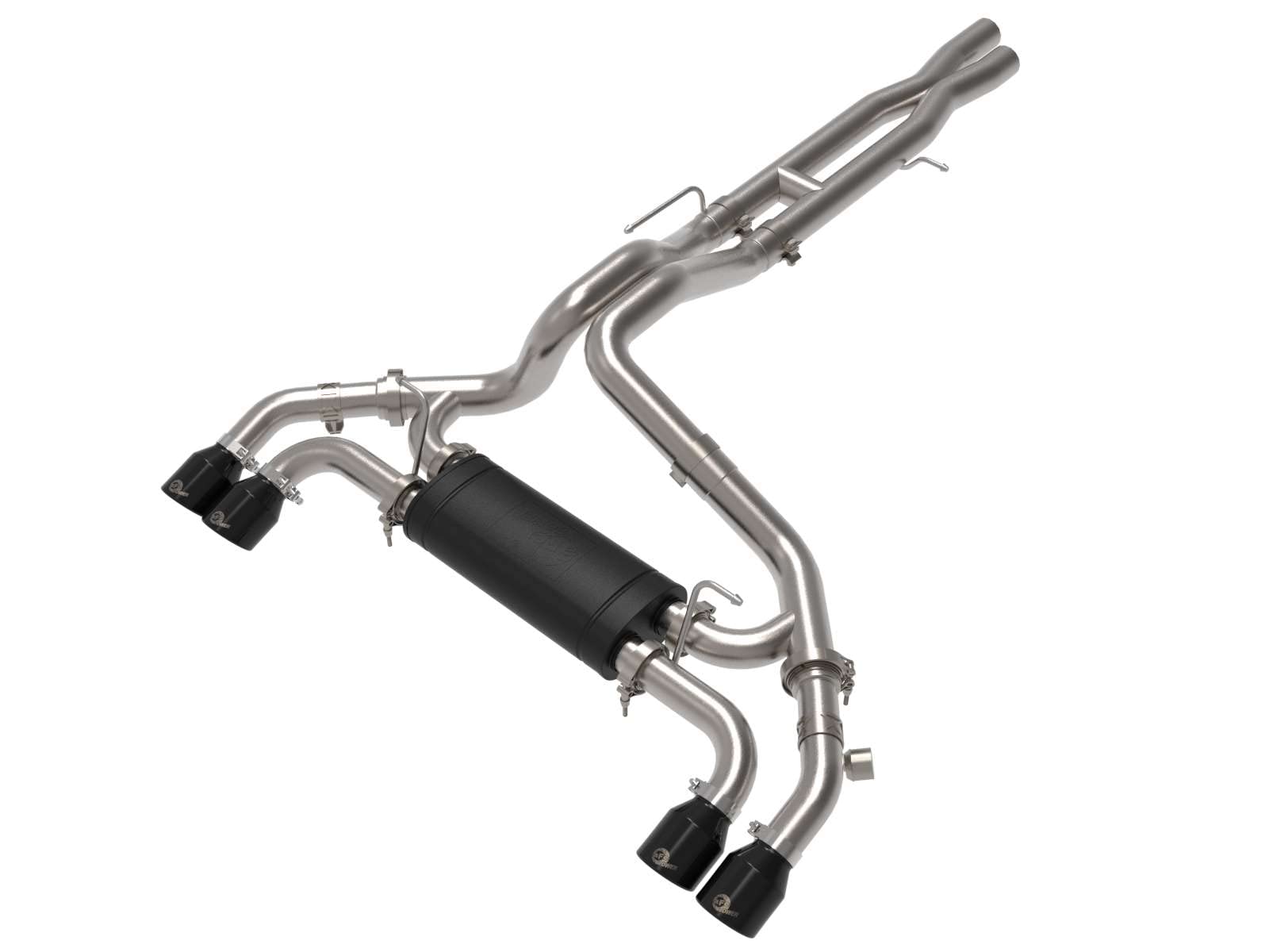 aFe Power 2-1/2 IN to 3 IN Vulcan Series Stainless Steel Cat-Back Exhaust System Black Fit Jeep Wrangler 392 21-22 V8-6.4L 49-38098-B