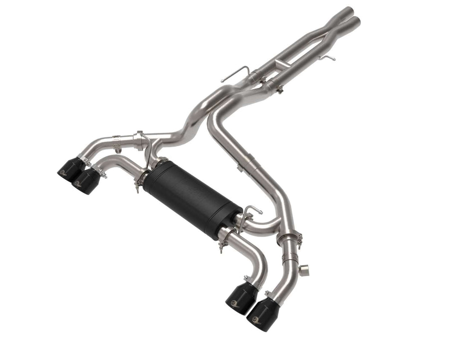 aFe Power 2-1/2 IN to 3 IN Vulcan Series Stainless Steel Cat-Back Exhaust System Black Fit Jeep Wrangler 392 21-22 V8-6.4L 49-38098-B