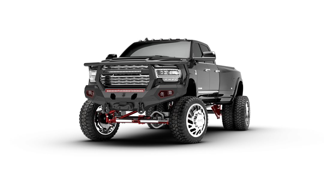 iDentity Full Width Raw Front HD Bumper Road Armor 2204DF-B1-P3-MR-BH