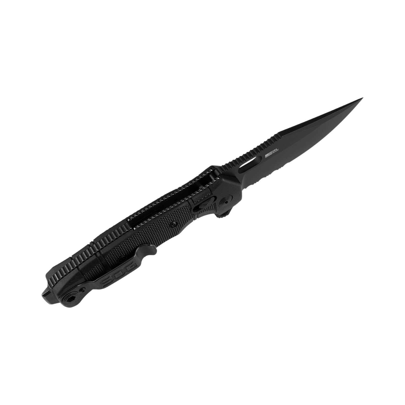 SOG Seal XR Hard-Use Partially Serrated Ambidextrous Pocket Tactical Folding Knife XR Lock CPM-S35VN Steel