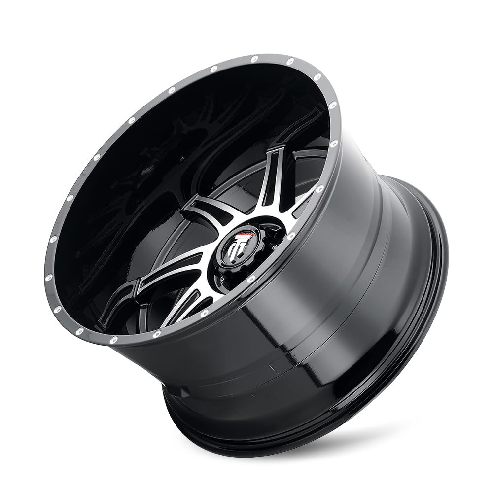 AT162-2150BM-24 American Truxx Vortex At162 Black/Machined 20X10 5-150 -24mm 110.3mm