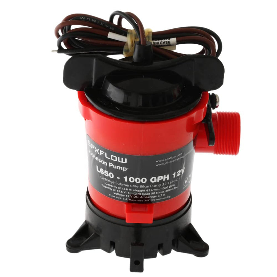 Cartridge Bilge Pump Johnson Pumps 32903 with Dura-Port - 1000 GPH, Black
