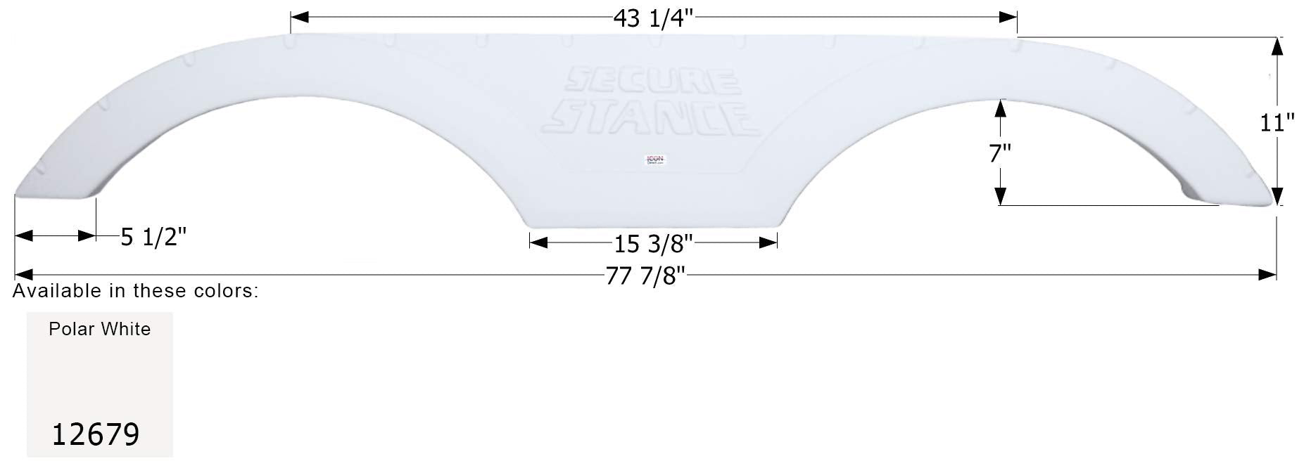 Fender Skirt ICON, Tandem, Augusta, FS2679, Polar White