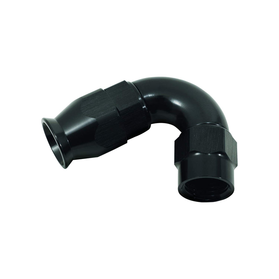 28212 Vibrant Power Fitting, Hose End, Full Flow, PTFE, 120 Degree, Reusable, 12AN Hose, 12AN Female Thread, Aluminum, Black Anodized, use with Vibrant 18000 series PTFE Lined Flex Hose, each
