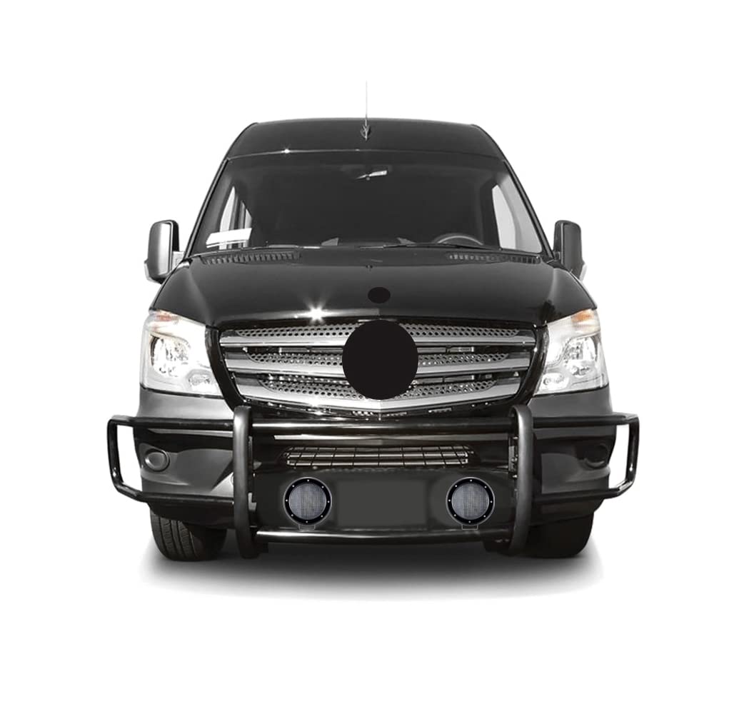 Spartan Grille Guard Black W/Pair of 5.3" LED Lights Black Compatible with 07-09 Dodge-Freightliner Sprinter 2500/3500|19-24-Benz Sprinter 1500/4500|10-24-Benz Sprinter 2500/3500-17D501MA-PLFB