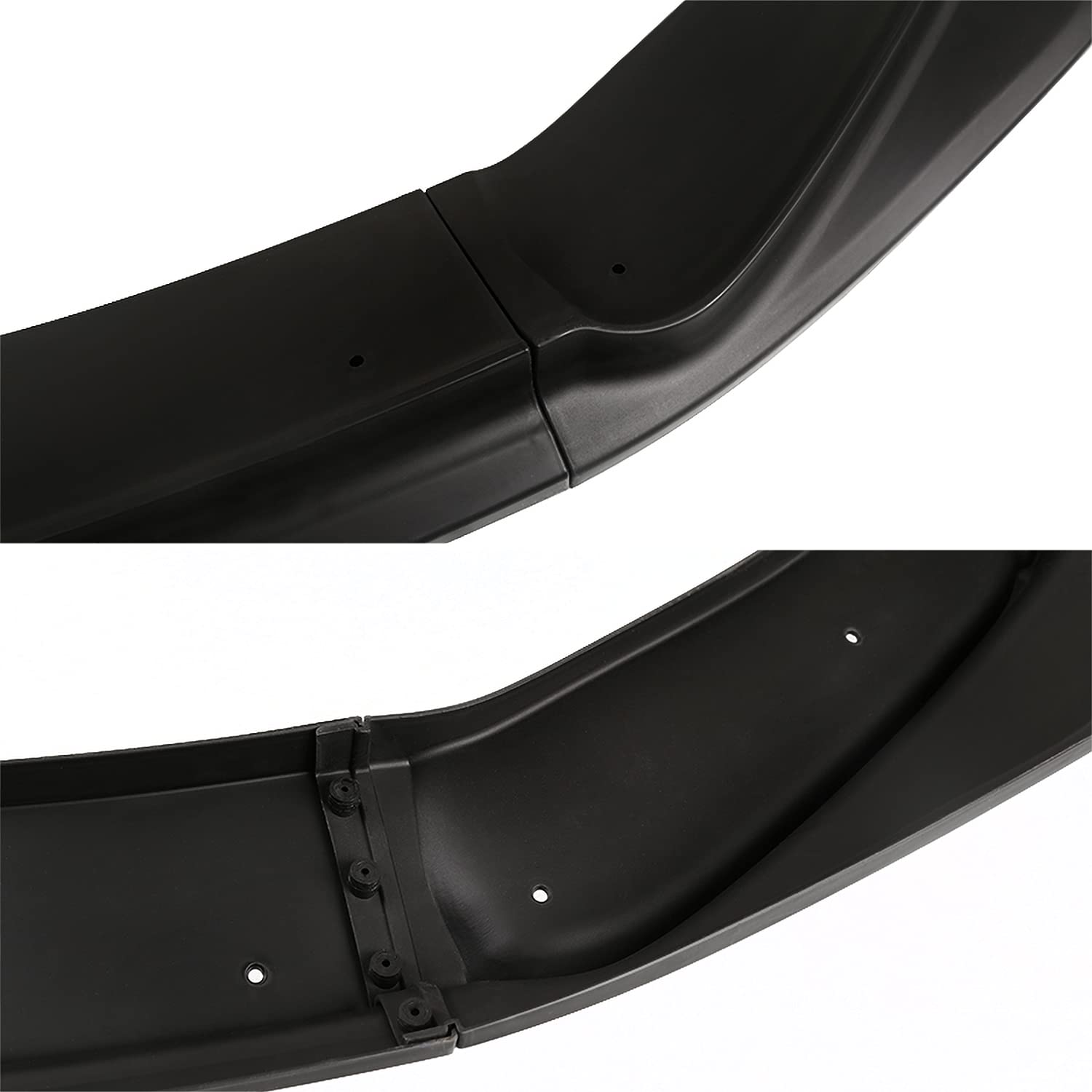 Spec-D Tuning Front Bumper Lip Matte Black Spoiler Splitter Body Kit 3PC Compatible with 2014-2017 Honda Fit