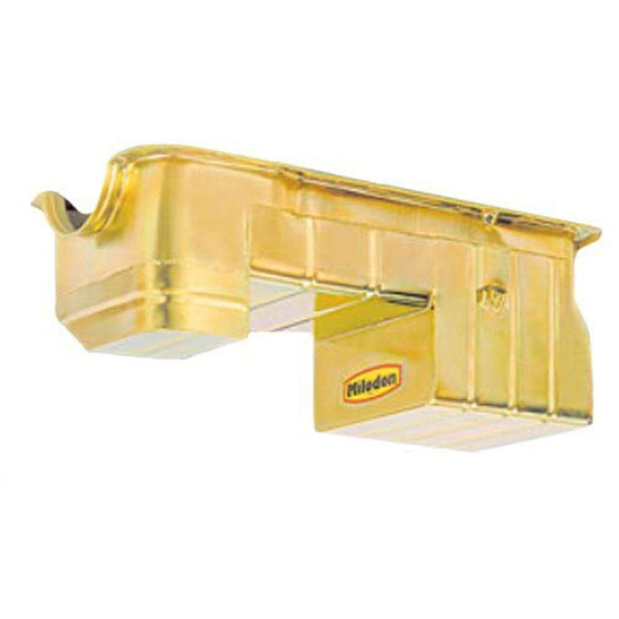 Gold Zinc Plated Milodon 31126 Steel, Street and Strip Oil Pan for Ford 351W