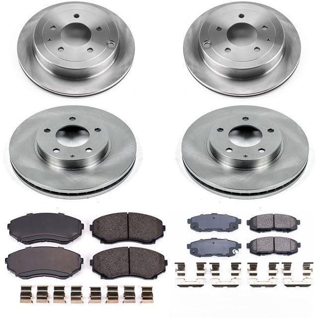 Power Stop KOE4041 Front and Rear Replacement Brake Kit-OE Brake Rotors & Ceramic Brake Pads For Mazda MPV 2004-2006 [Model Specific]