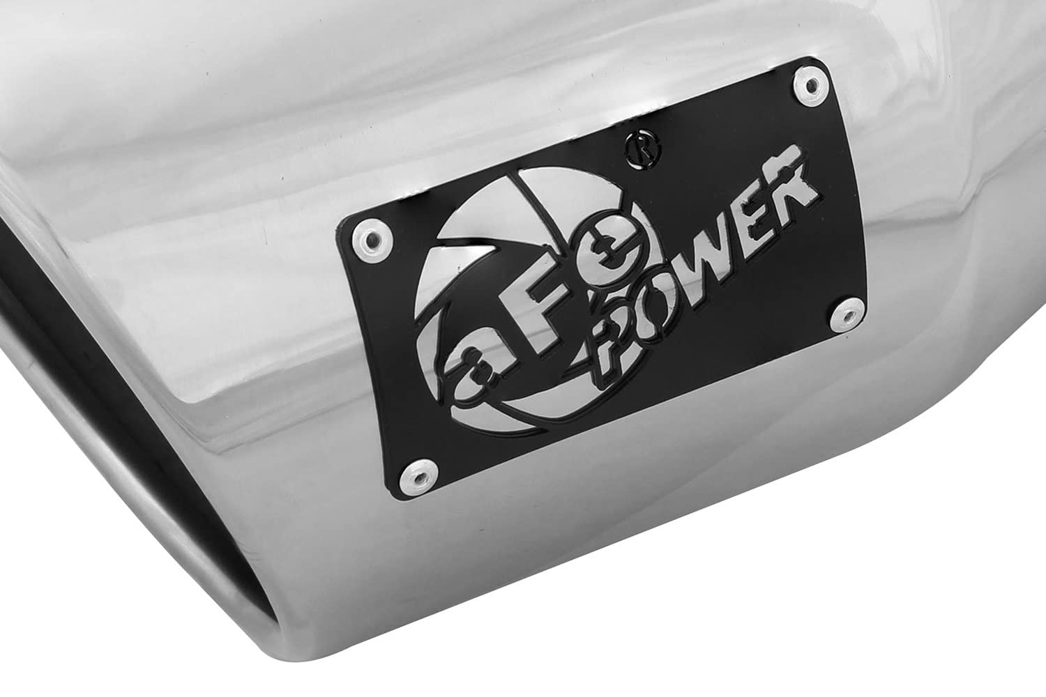 5" Inlet aFe Power 49T50702-P12 x 7" Outlet x 12" Length Polished Stainless Steel Bolt-On Diesel Exhaust Tip