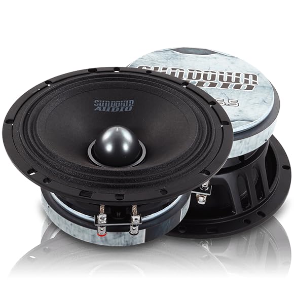 LCMR-6.5 Sundown Audio Midrange Speaker - 100W RMS, 4-Ohm - 6.5" Car Audio Midbass Driver with Phase Plug, Ferrite Magnet - High-Efficiency Single Unit (Each)