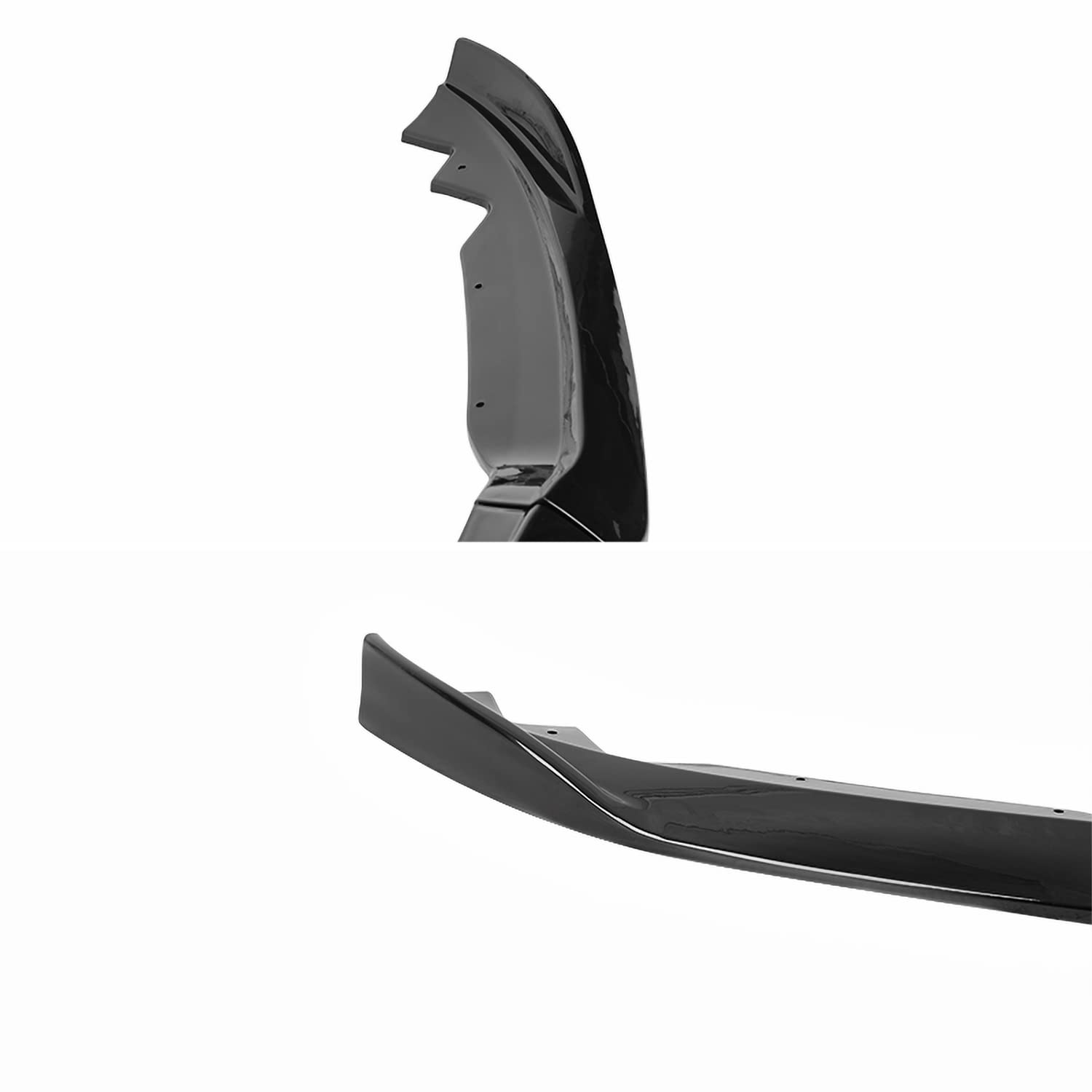 Glossy Black PP Spec-D Tuning Front Bumper Lip Spoiler Splitter 3PC Compatible with 2015-2018 Cadillac ATS