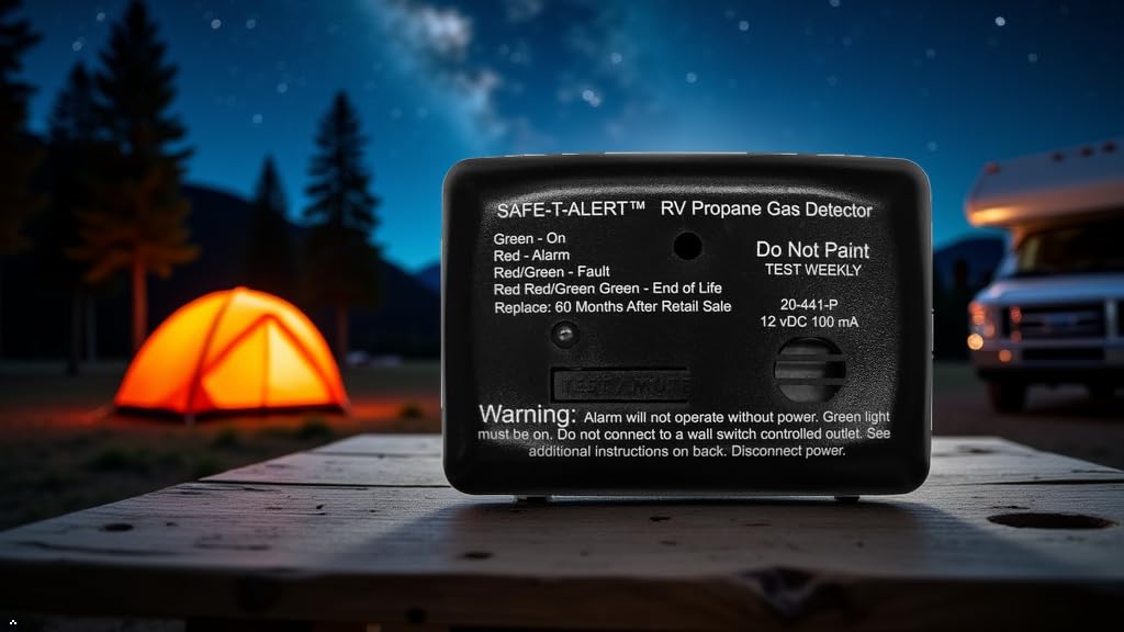 20 Series Safe T Alert Mini LP Gas Alarm - Propane Alarm - Black, Surface Mount - 20-441-P-BL