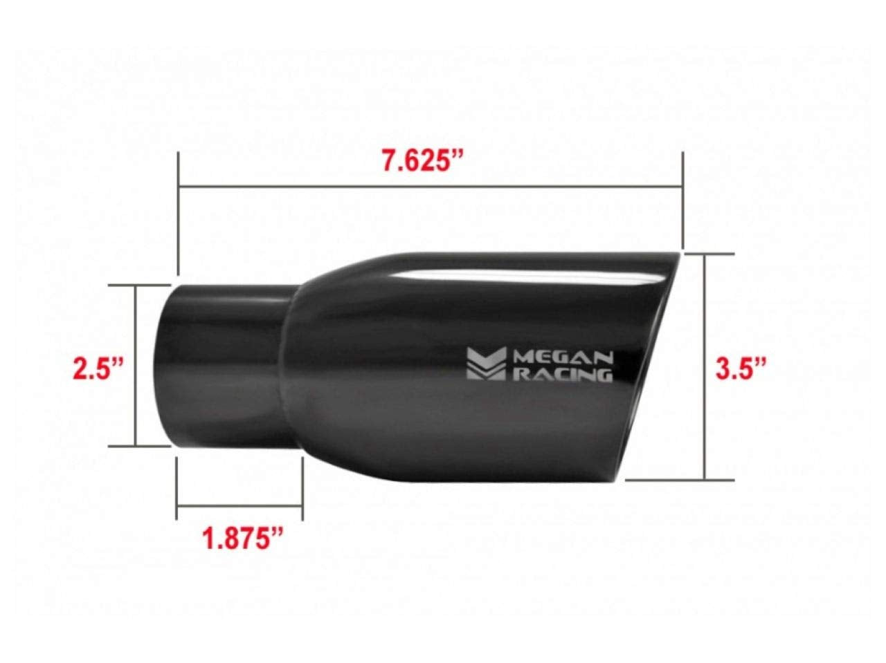 Megan Racing 3.5" Black Chrome MR-UT-BC01 Racing Universal Tip
