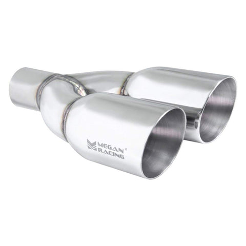 Megan Racing MR-UT-DS Stainless 3.5" Universal Racing Twin Roll Tip