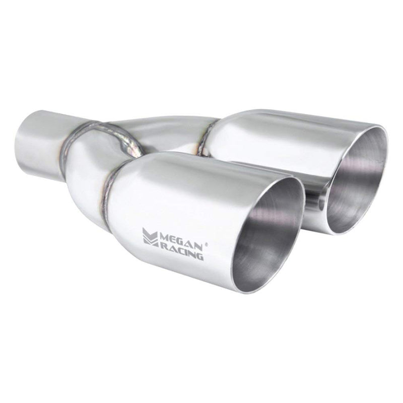 Megan Racing MR-UT-DS Stainless 3.5" Universal Racing Twin Roll Tip