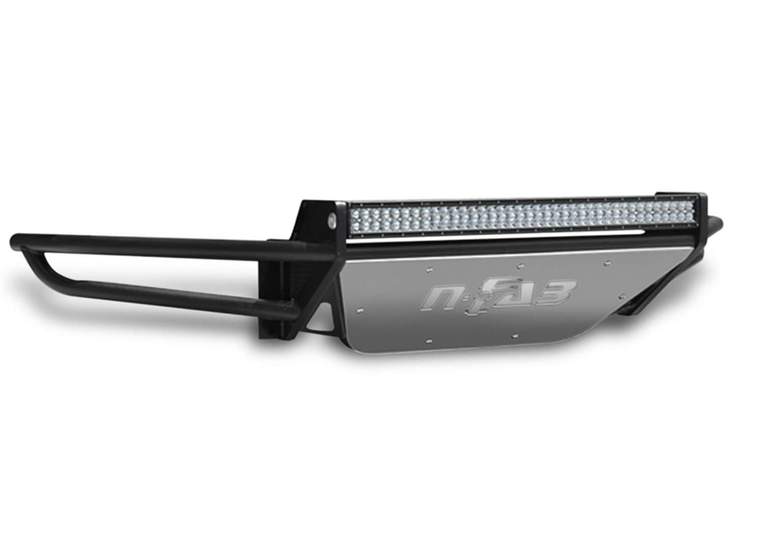 N-Fab Bumper | Direct Fit, Gloss Black - For 1 - 38in Rigid E-Series LED Light Bar | C141LRSP | Fits 2014-2015 Chevrolet 1500 (Classic Model Only)