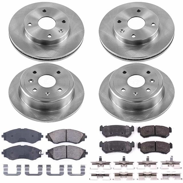 Power Stop Autospecialty KOE5895 Front and Rear Replacement Brake Kit-OE Brake Rotors & Ceramic Brake Pads For Suzuki Forenza 2004-2006, Suzuki Reno 2005-2006 [Model Specific]