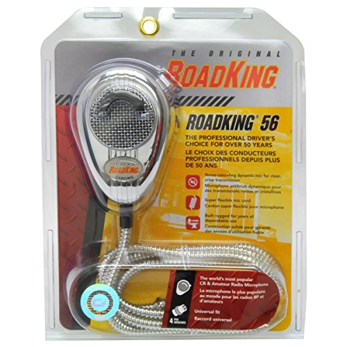 Noise Canceling Road King RK56CHSS Chrome CB Microphone with Chrome Flex Cord