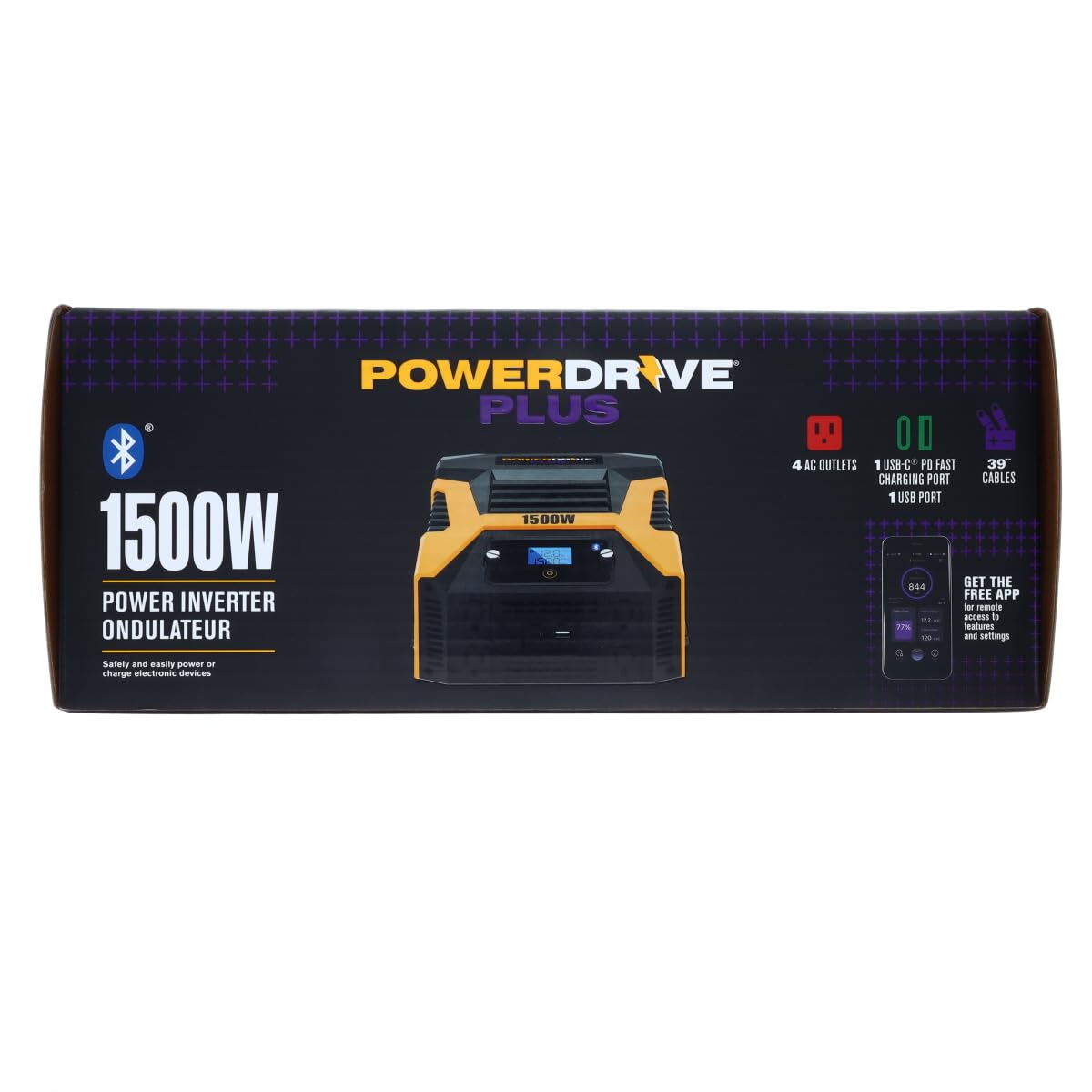 1500 Watt PowerDrive Plus PWD1500P Inverter with Bluetooth(R) Wireless Technology and Remote Control