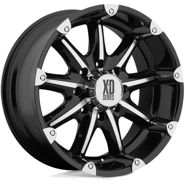 XD779 Badlands by KMC Wheels XD Series Gloss Black Wheel with Machined Accents (20x9"/5x139.7mm, +18mm offset)