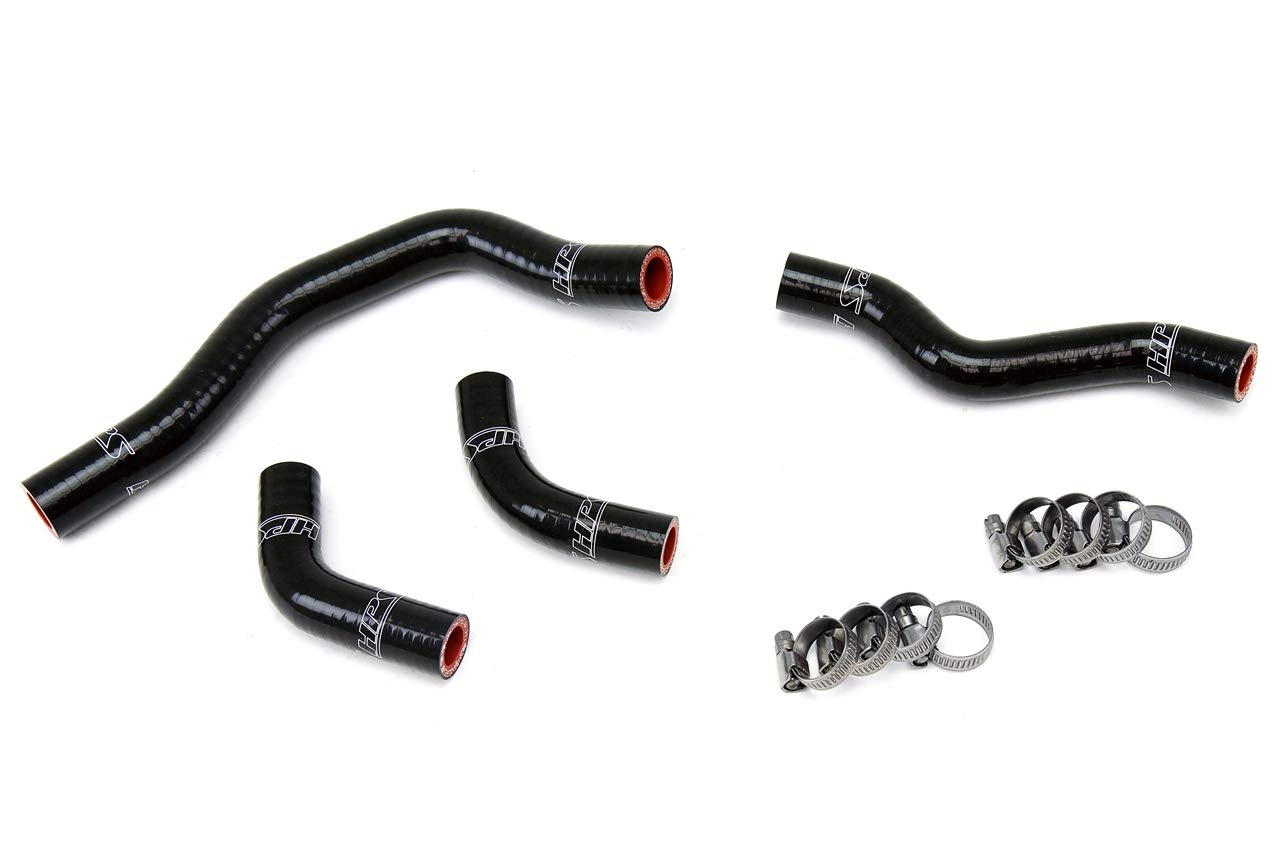 HPS Performance Silicone Black Radiator Hose Kit Coolant Compatible for Honda 2005-2009 2012-2017 CRF450X, 57-1239-BLK