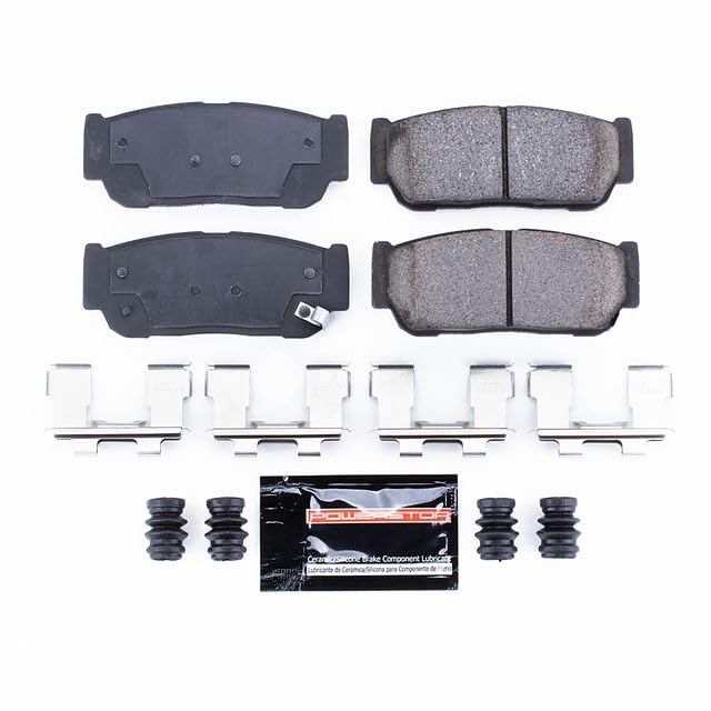 Power Stop Z23-954 Z23 Evolution Sport Carbon Fiber Infused Ceramic Brake Pads with Hardware For Hyundai Entourage 2007, Kia Sedona 2006, Kia Sorento 2003-2009 [Model Specific]