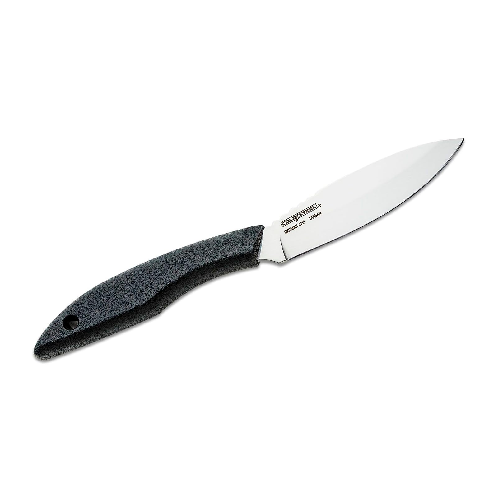 Cold Steel 4" Canadian Belt German 4116 Stainless Steel Fixed Blade Drop Point Outdoor Hunting Utility Knife, 4.5" High Impact Polypropylene Handle, Durable Secure-Ex Sheath Included