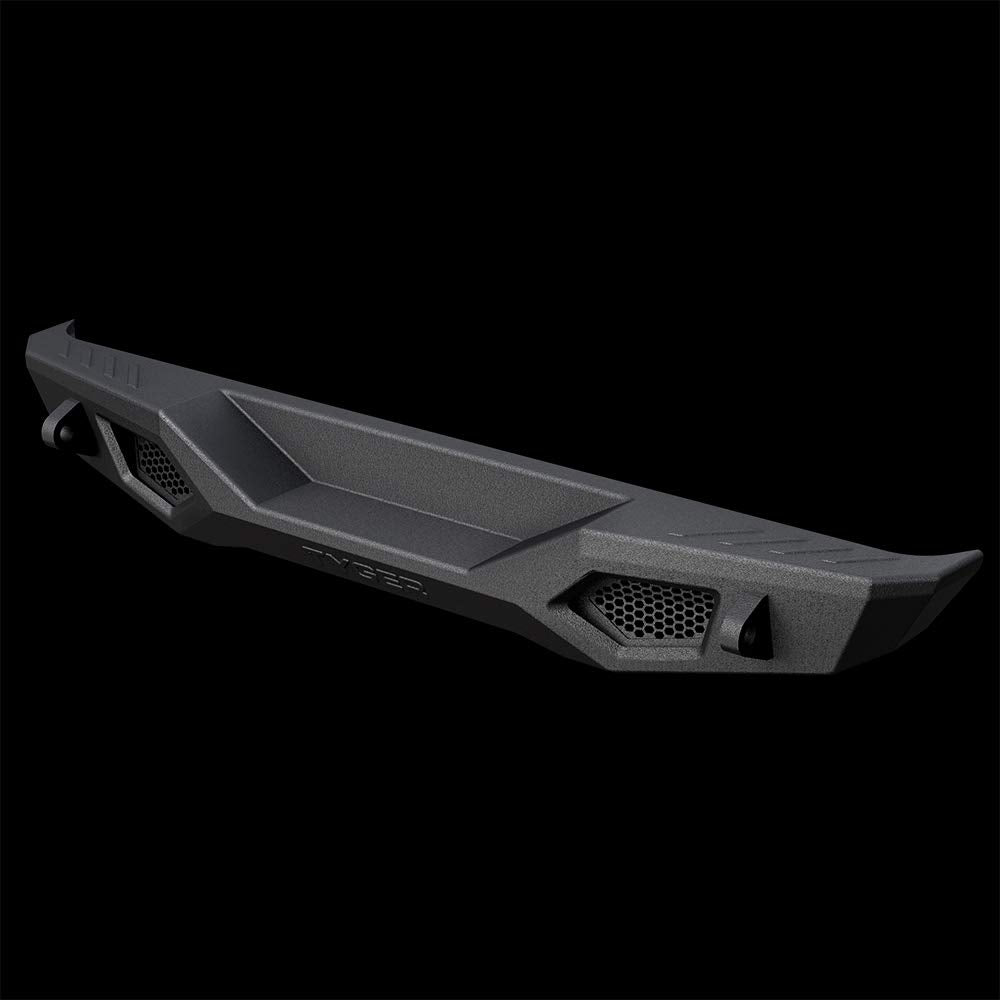 TYGER FURY Rear Bumper with D-Ring Mounts Textured Black Tyger Auto Compatible with 1987-2006 Jeep Wrangler TJ/YJ