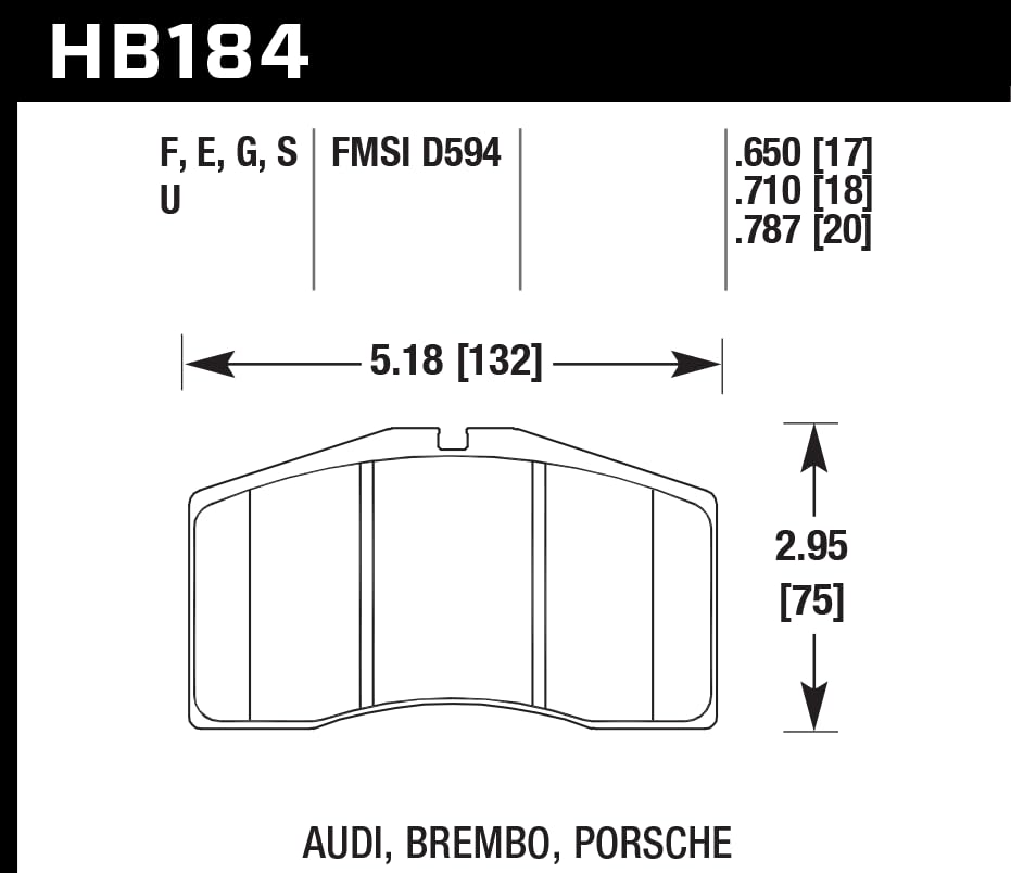 Hawk Performance HT-10 Motorsport Brake Pads HB184S.710
