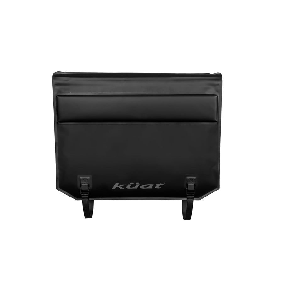 KUAT 25" HUK Straight Durable Soft-Touch TPU Padded Pickup Truck Tailgate Bike Hauling Transportation Easy-Access Protective Pad w/Nylon Straps, Metal G-Hook Buckles & Roll-Up Window, Black