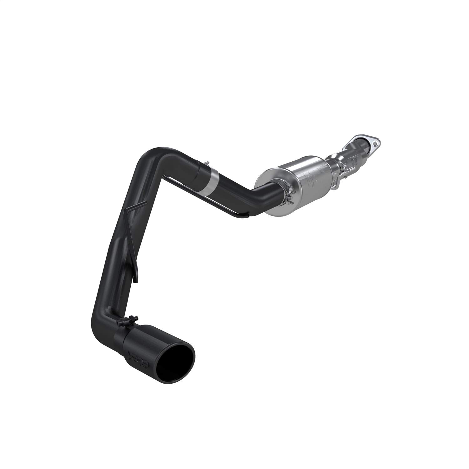 3" Black Coated MBRP Single Side Cat Back S5230BLK