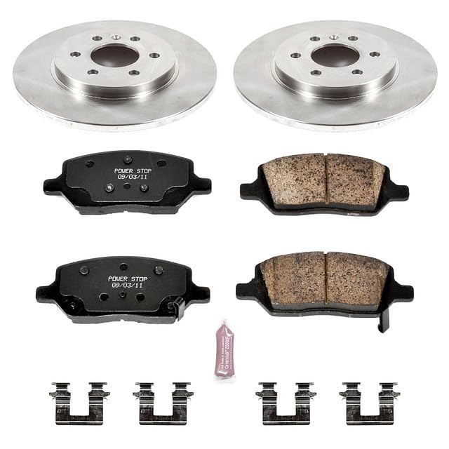 Power Stop KOE6174 Rear Replacement Brake Kit-OE Brake Rotors & Ceramic Brake Pads For Buick Terraza, Chevrolet Uplander, Pontiac Montana, Saturn Relay [Model Specific]