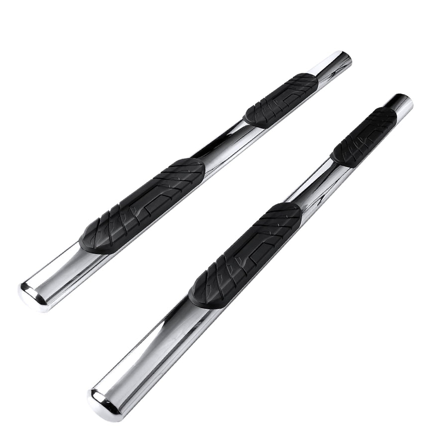 4" Round Spec-D Tuning Side Step Nerf Bars Running Boards Stainless Compatible with 2021-2024 Chevy Tahoe, GMC Yukon