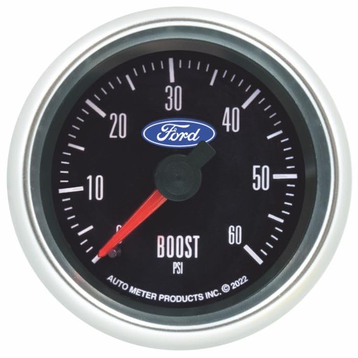 Auto Meter Gauge, Boost, 2 1/16", 60Psi, Mechanical, Ford 880906