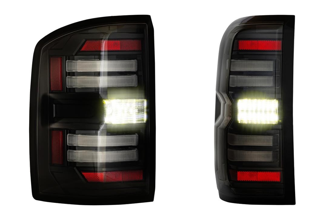 Morimoto XB LED Taillights Plug and Play fits 2014-2018 GMC Sierra, LED Taillight Assemblies (Smoked)