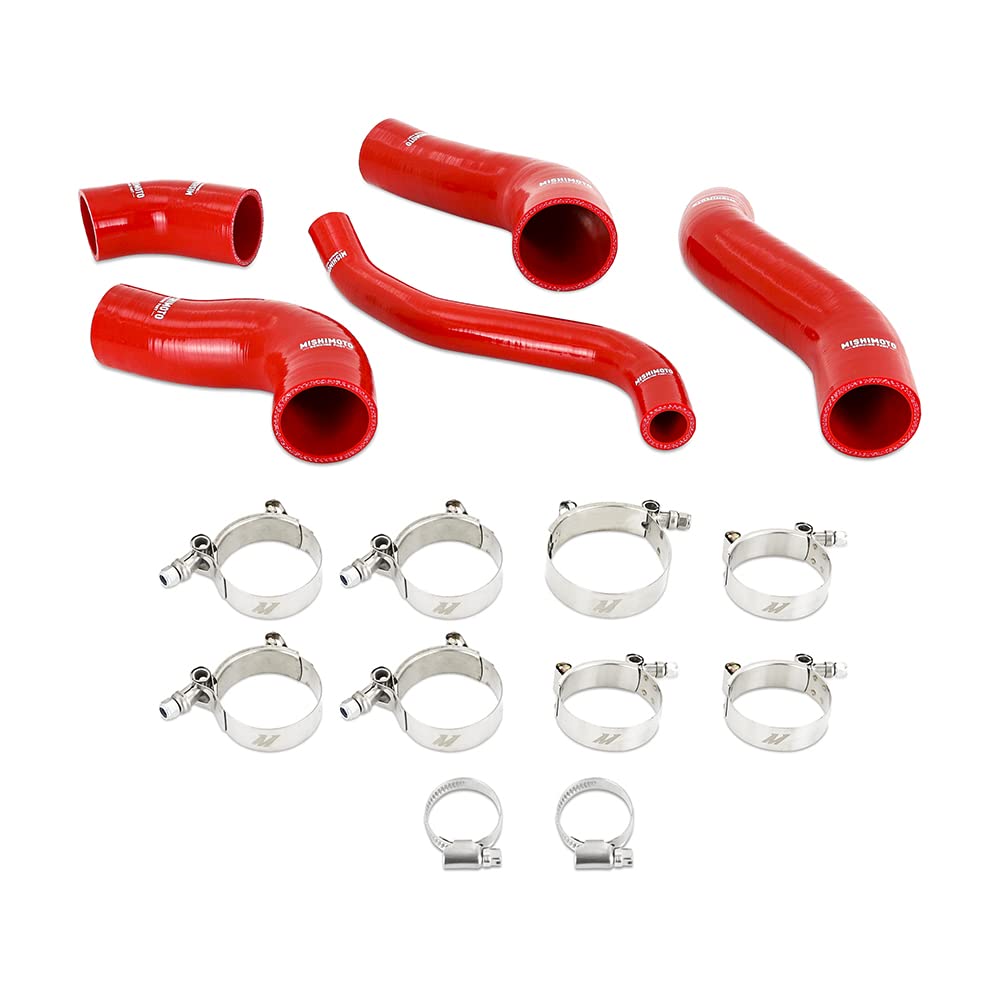 Mishimoto Silicone Intercooler Hose Kit MMHOSE-VLSTR-13TRD, Compatible With Hyundai Veloster Turbo 2013-2017, Red