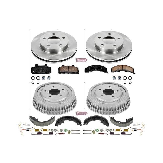 Power Stop Autospecialty KOE15080DK Front and Rear Replacement Brake Kit-OE Brake Drums & Ceramic Brake Pads