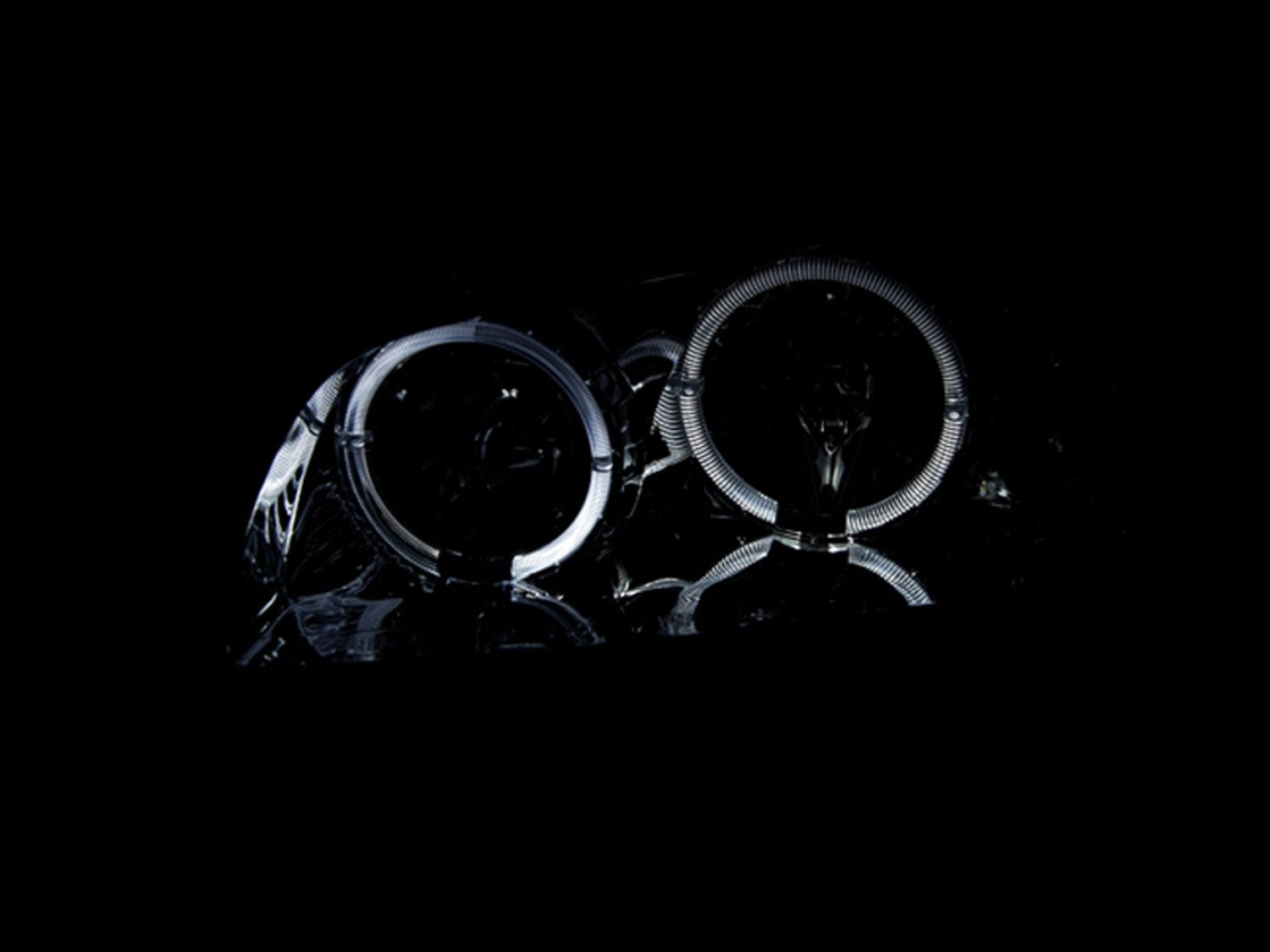 Nissan Maxima Anzo USA 121202 Chrome Clear With Halos Headlight Assembly - (Sold in Pairs)