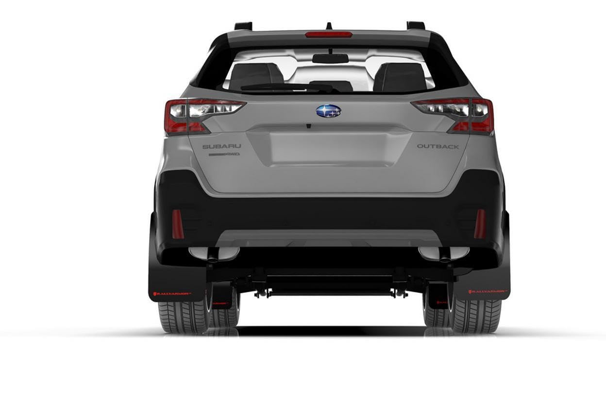 Rally Armor Black UR Mud Flap w/White Logo FITS 20+ Subaru Outback MF66-UR-BLK/WH