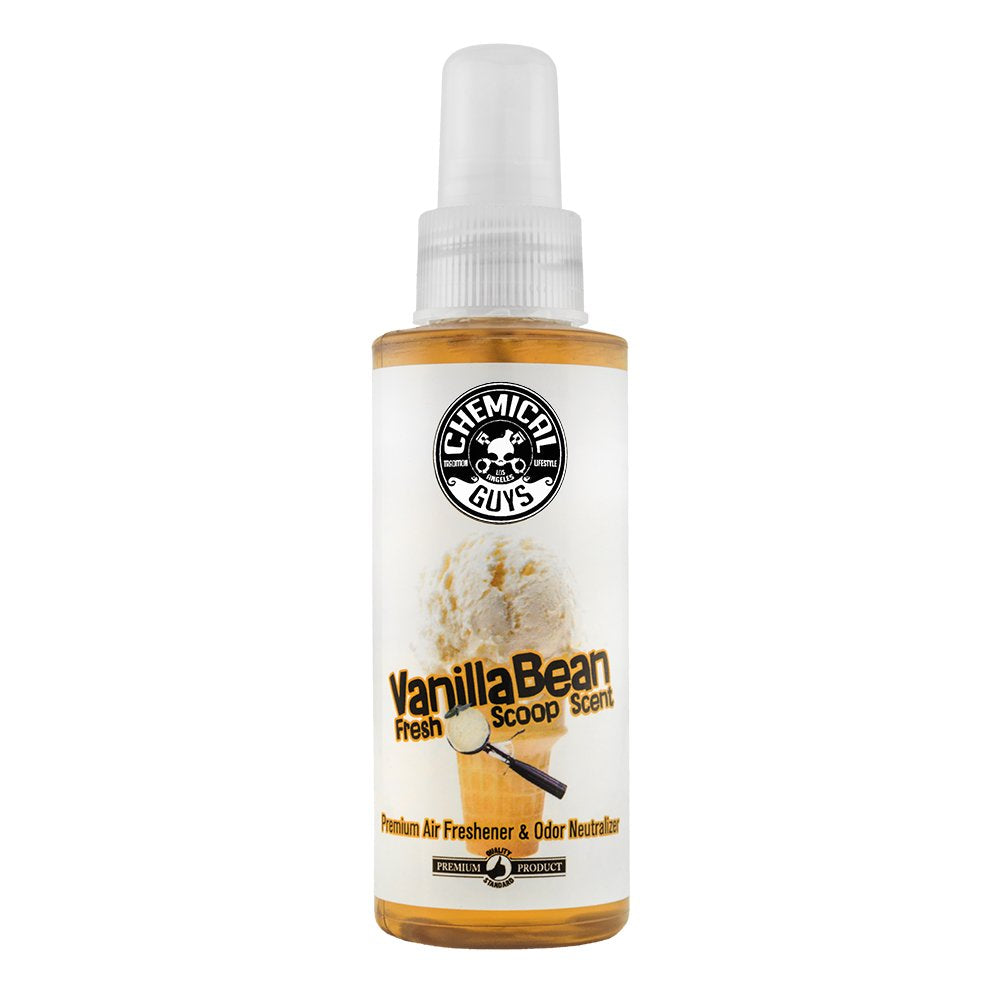 Chemical Guys Vanilla Bean AIR23104 Fresh Scoop Scent Premium Air Freshener & Odor Eliminator, (Great for Cars, Trucks, SUVs, RVs, Home, Office, Dorm Room & More) 4 fl oz
