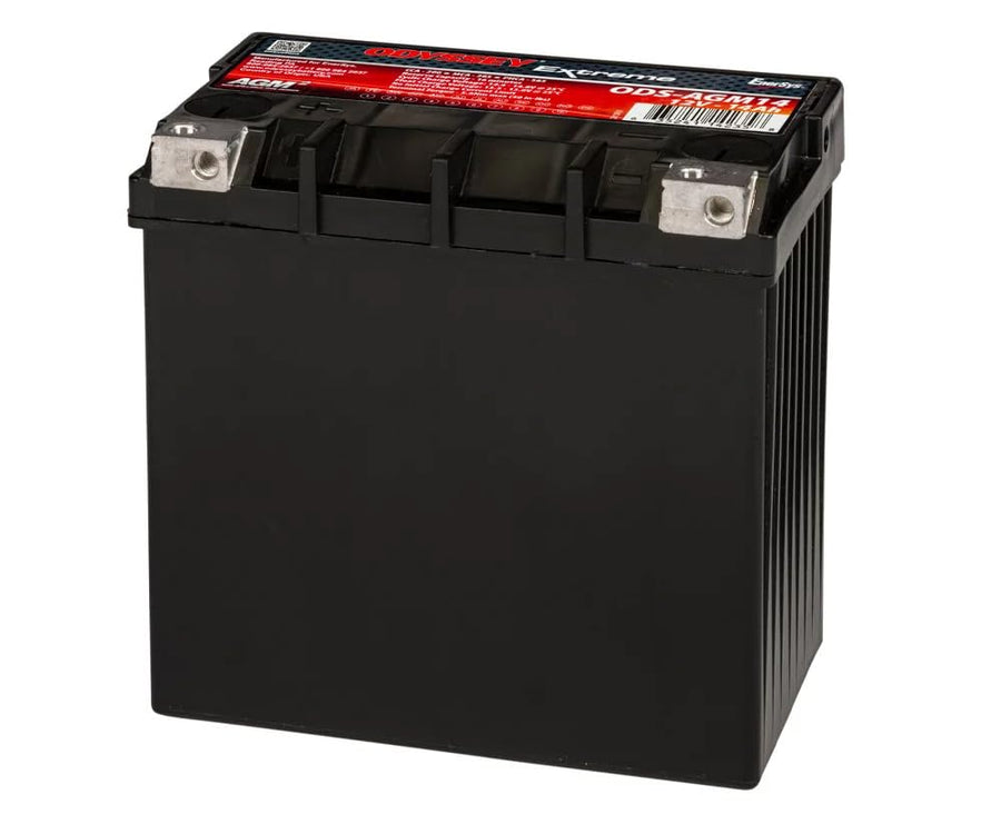 Odyssey Battery, AGM, Extreme Series, Powersport, 12V, 320 Cranking amps, Top/Side Post Terminals, 5.9 in L x 5.7 in H x 3.4 in W, Each