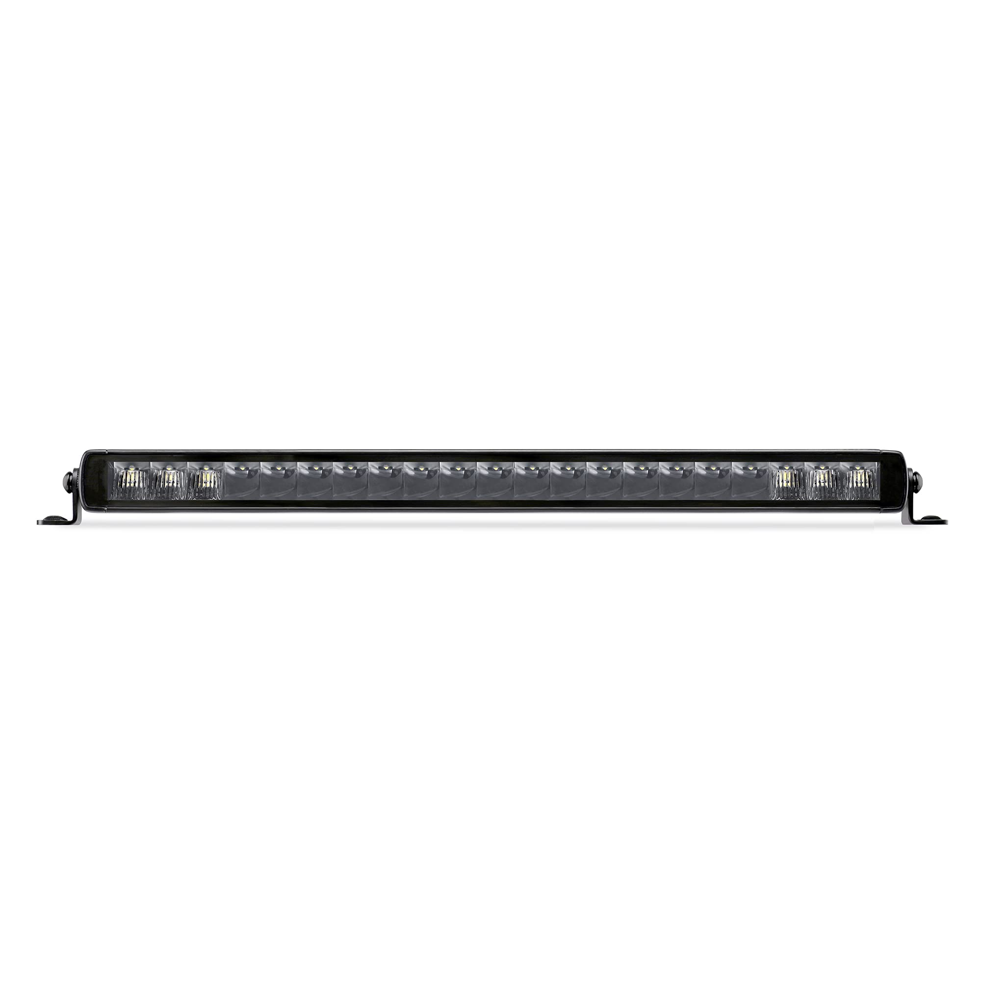 Xplor Lighting: Go Rhino Blackout Series 20.5" Single Row LED Light Bar | Surface Mount (Threaded Stud Mount), Aluminum, Black | 751052001CSS