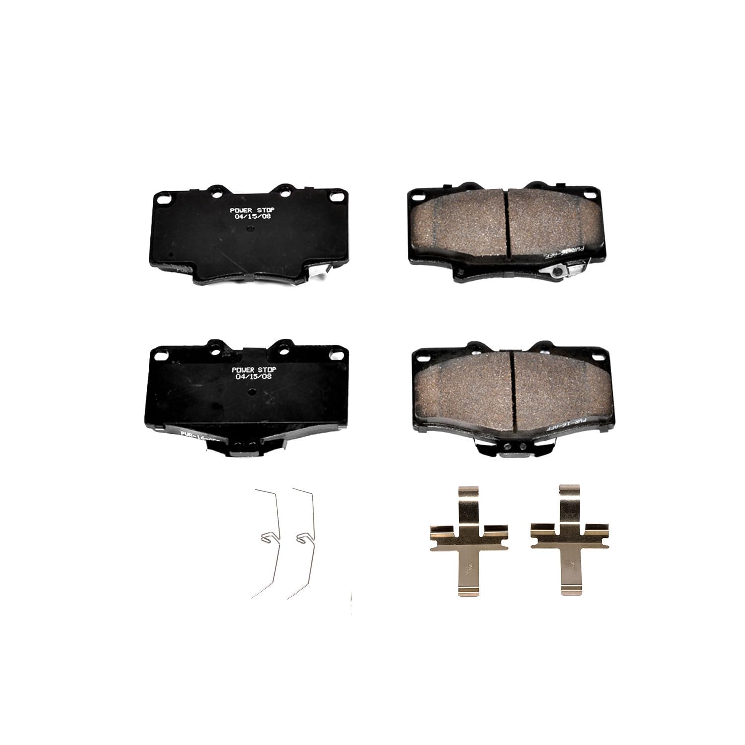 Power Stop Front Brake Kit For 4Runner Toyota 1991-95 | Toyota T100 1993-98 - Ceramic Brake Pads With Installation Hardware, 17-611