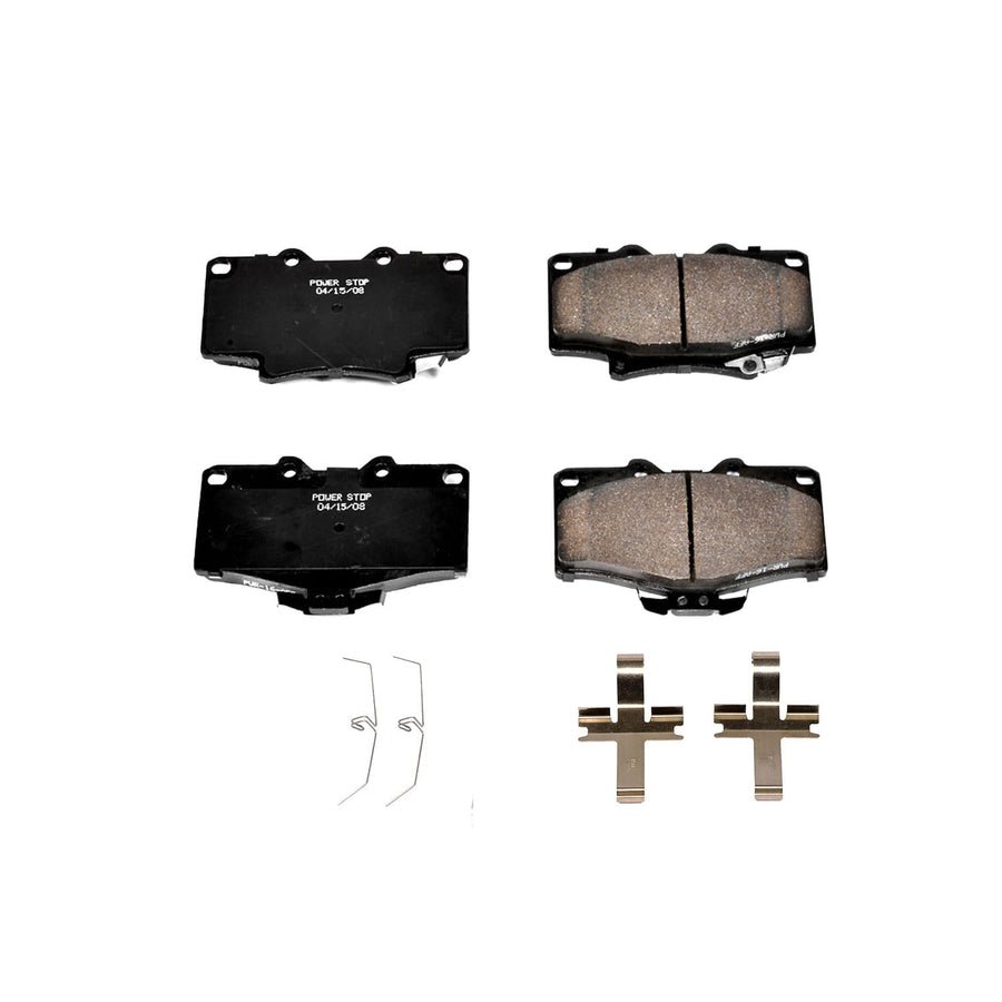 Power Stop Front Brake Kit For 4Runner Toyota 1991-95 | Toyota T100 1993-98 - Ceramic Brake Pads With Installation Hardware, 17-611