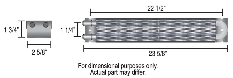 Black Derale 13224 Frame Rail Transmission Cooler