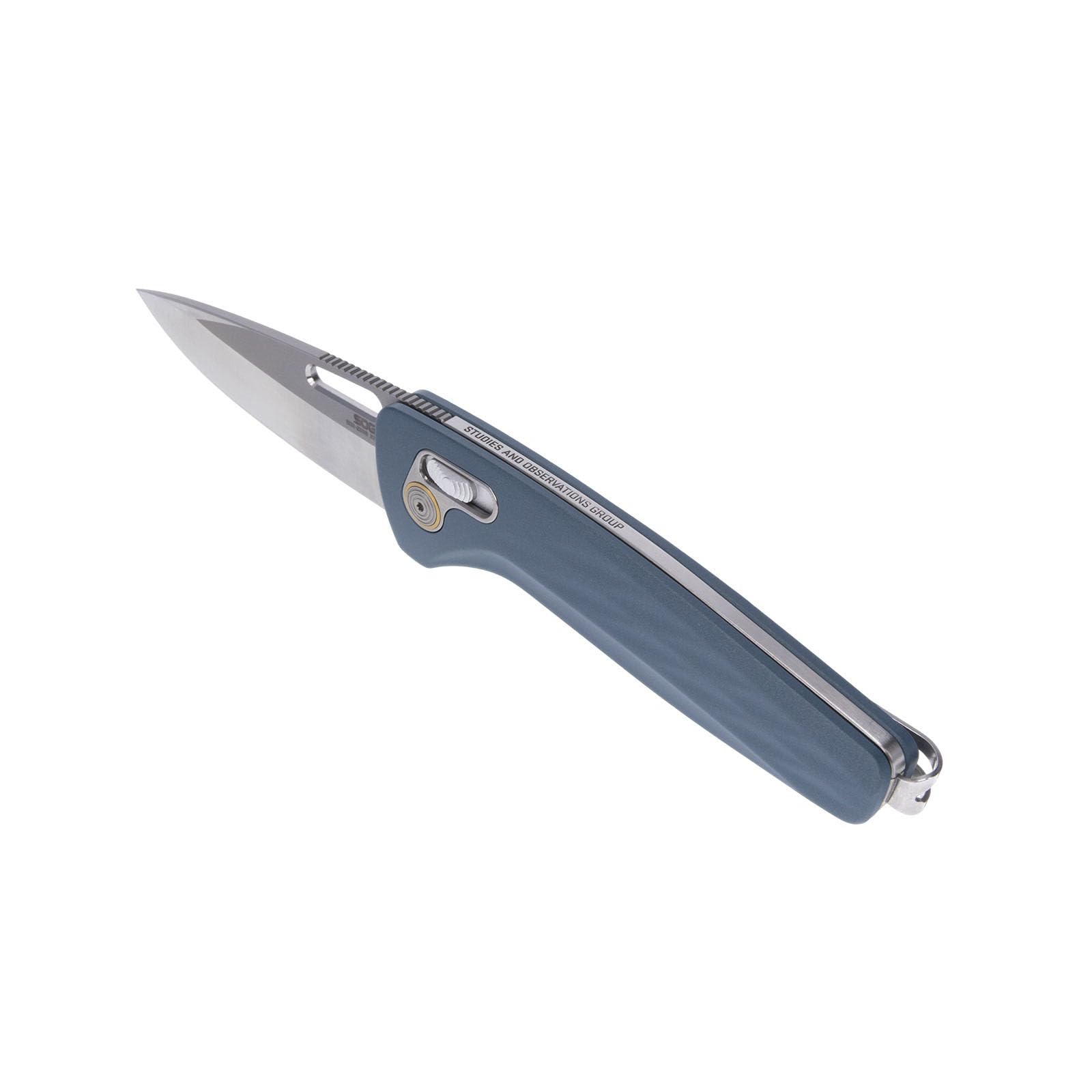 SOG One-Zero XR Daily Carry Easy-Opening Folding Knife with Aircraft-Grade Aluminum Handle | CRYO CPM S35VN Steel Blade, Smoke Gray/Chrome
