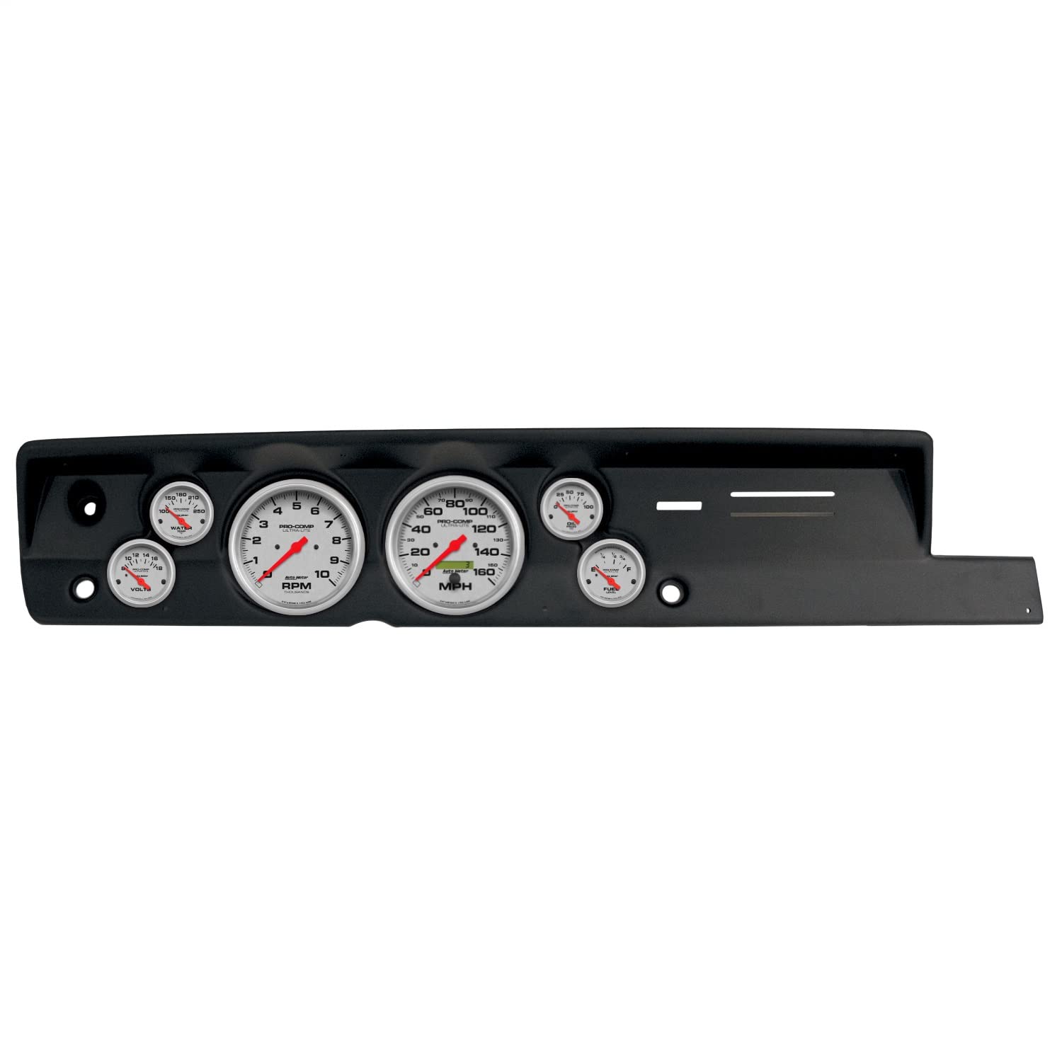 AutoMeter Dash Kit Direct Fit, (5" X2, 2 1/16" X4), Plym Cuda Heat 67-69, Ultra-Lite (2118-13)