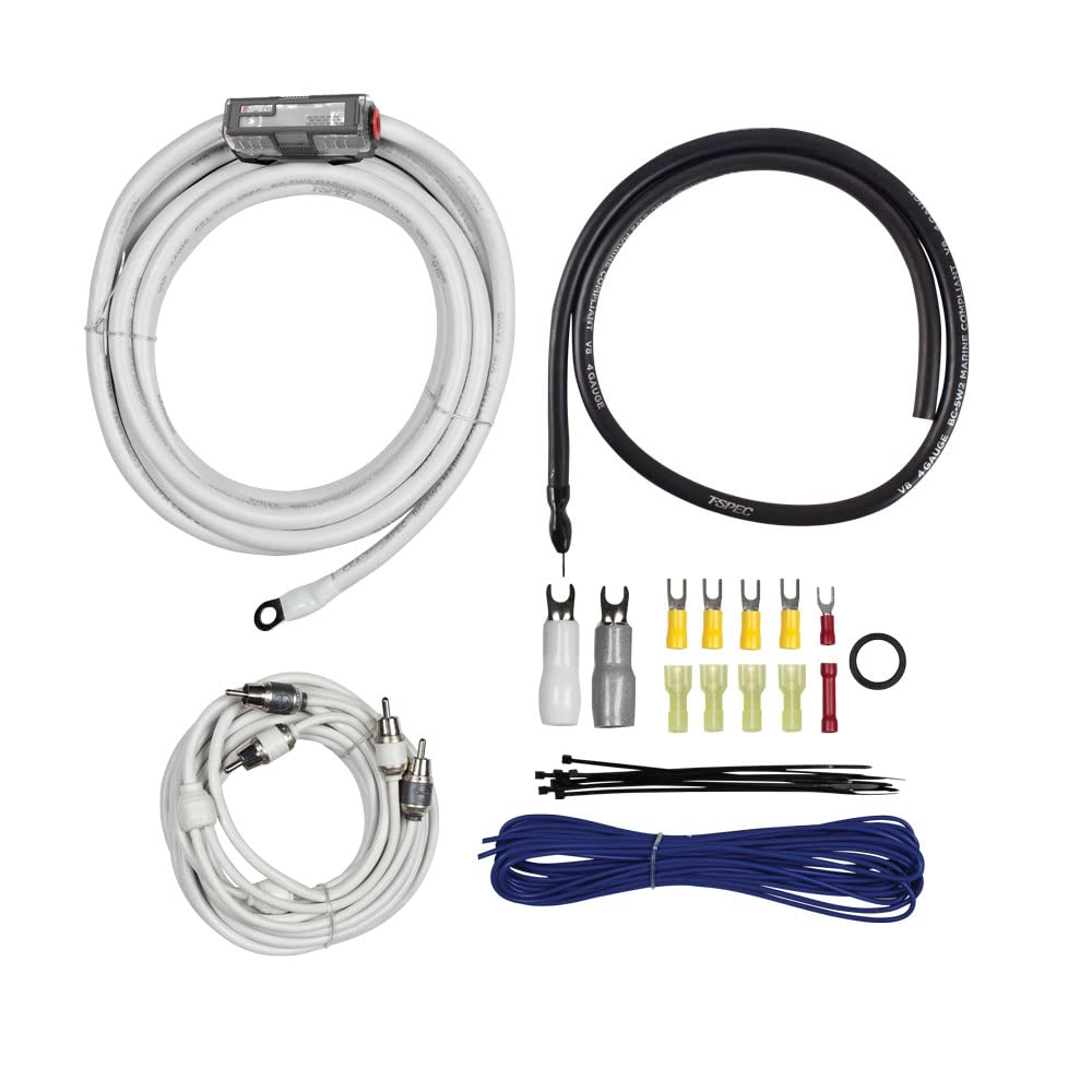 4 AWG T-Spec v10 Amp Kit - 2100 W with RCA Cable