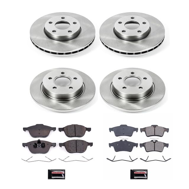 Power Stop KOE5977 Replacement Brake Kit-OE Front and Rear Brake Rotors & Ceramic Pads For Ford Focus 2012-2018 [Model Specific]