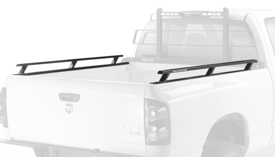 BACKRACK RealTruck Side Rails to use w/Standard Bed | Black, No Drill | 80517 | Fits 2002-2009 Dodge RAM 2500/3500 All Beds; 2019-2025 RAM 1500/2500/3500 8' Beds Without RAMbox Cargo MGMT & Others